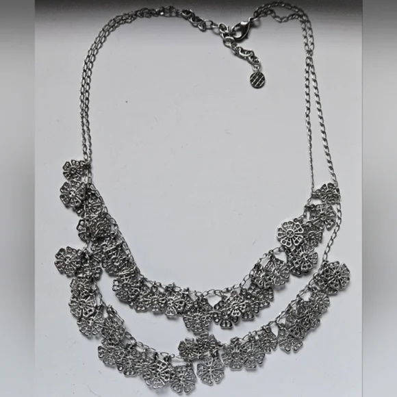 Talbots Jewelry - Talbots Filigree Silver Floral Necklace